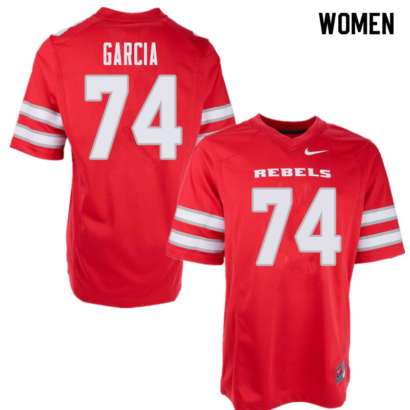 Women's UNLV Rebels #74 Julio Garcia College Football Jerseys Sale-Red - Click Image to Close